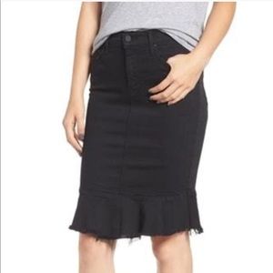 Mother Cha Cha Fray Skirt